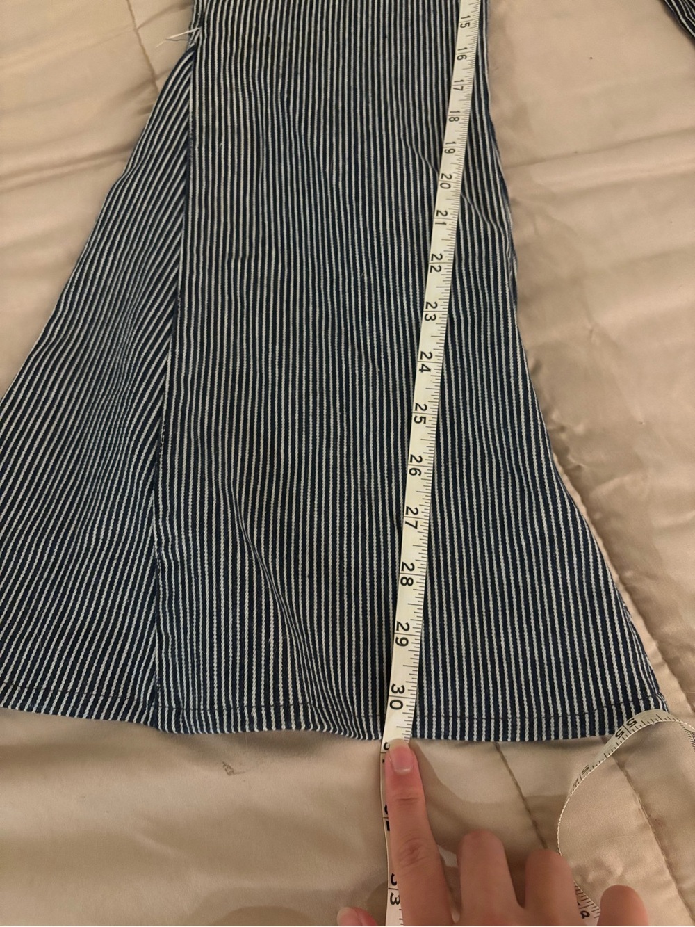 Wisteria Lane Women’s HR Striped Flared Jeans - Picture 5 of 5